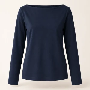 Boatneck Long Sleeve in Navy