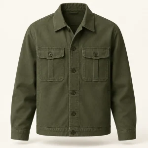 Lightweight Utility Jacket in Olive