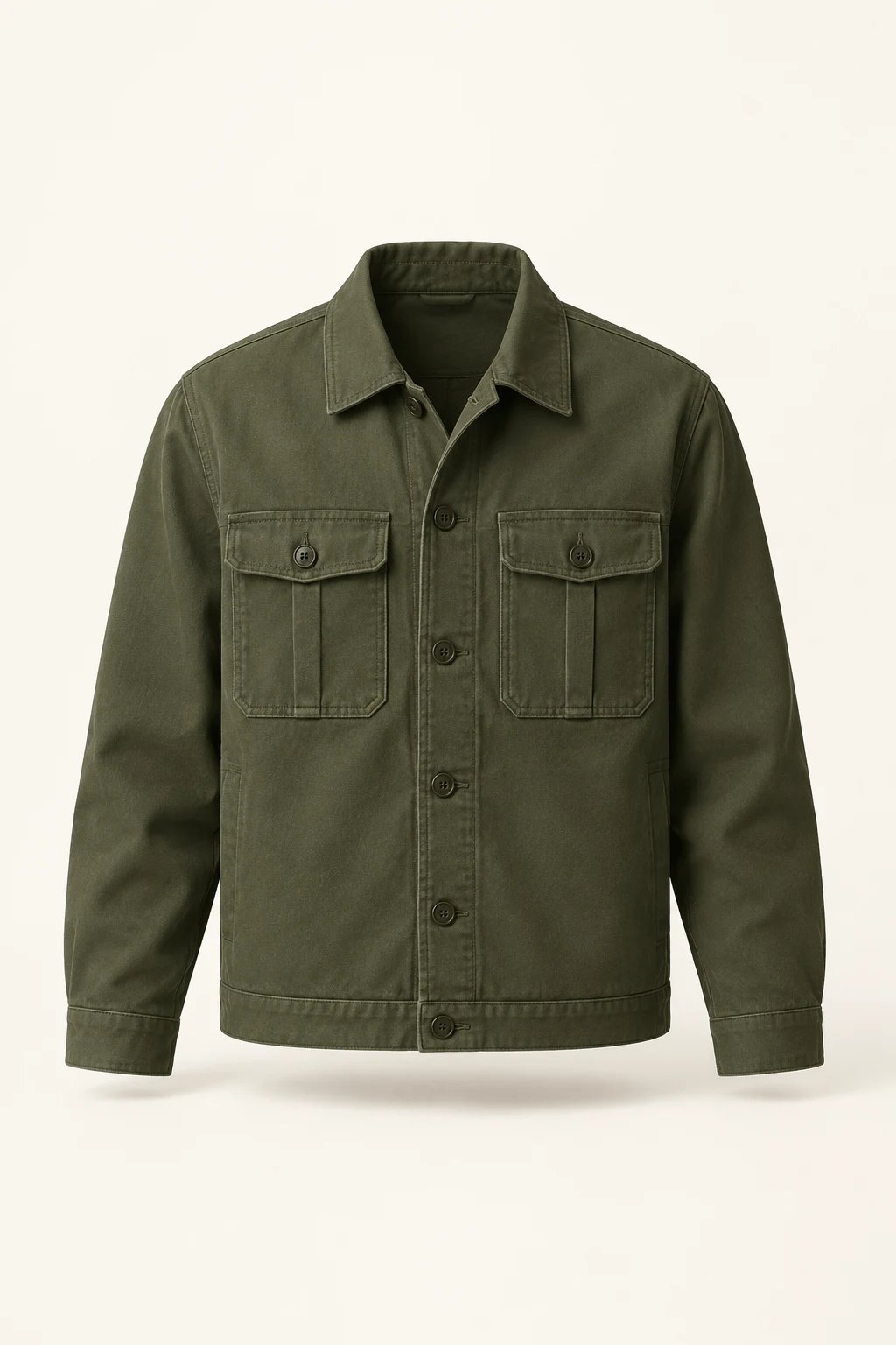 Lightweight Utility Jacket in Olive