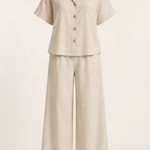Linen Weekend Set in Natural
